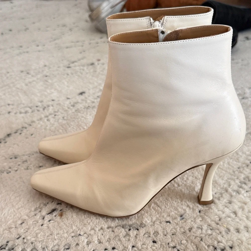 STAUD Cream Heeled Boots - Picture 7 of 7
